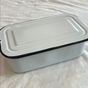 Vintage Classic White Enamel Large Refrigerator Box